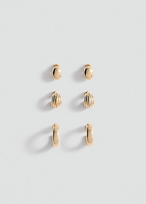 Mango Pack of Dai Gold Earrings Curvissa