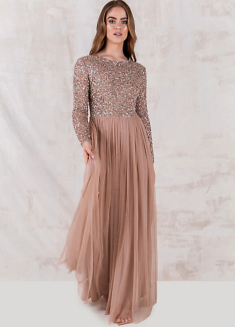 Maya long sleeve outlet sequin dress