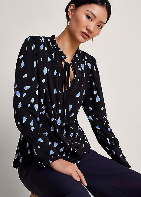 Heart Print Top by bonprix