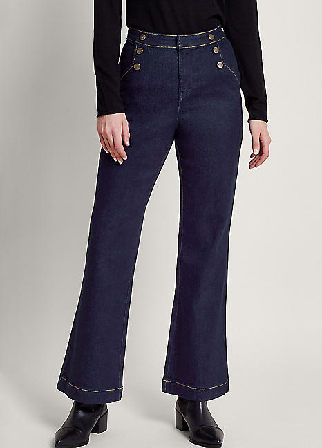 Monsoon Rosa Flared Denim Jeans | Curvissa