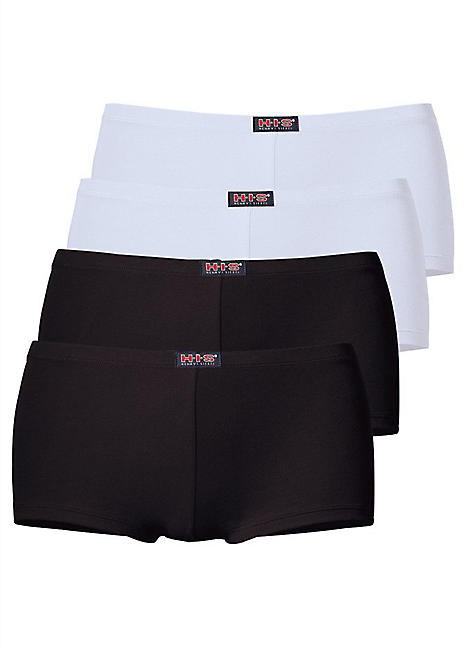 Pack of 4 Jersey Shorties by H.I.S