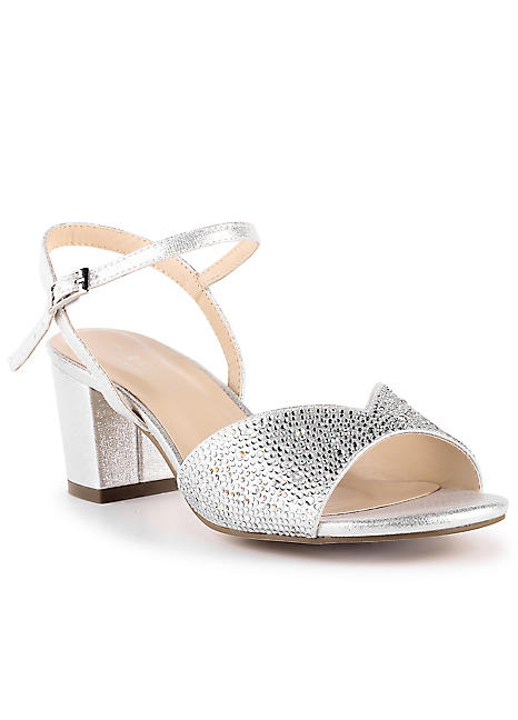 Glitter sandals hot sale wide fit