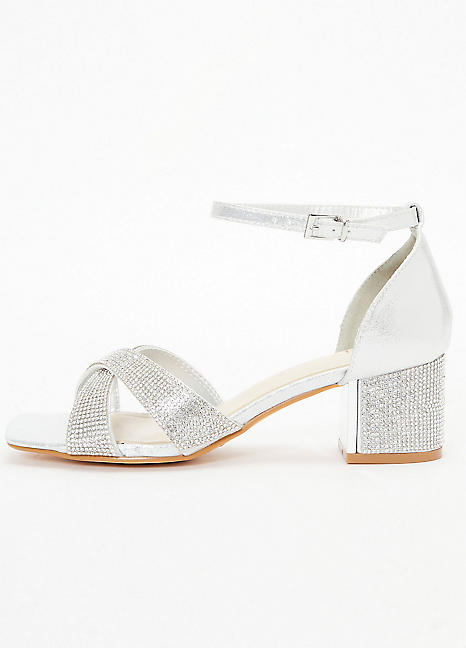 Wide fit clearance silver sandals