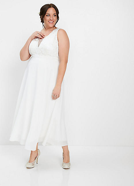 Sequin Embellished Bridal Dress by 