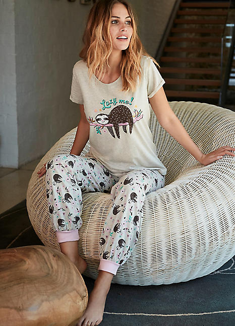 Girl best sale sloth pajamas