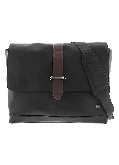 Storm London Ethan PU Laptop Bag Black Curvissa