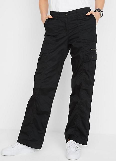 wide leg cargo trousers