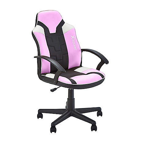 X Rocker Saturn Mid Back Wheeled Esport Gaming Chair Pink