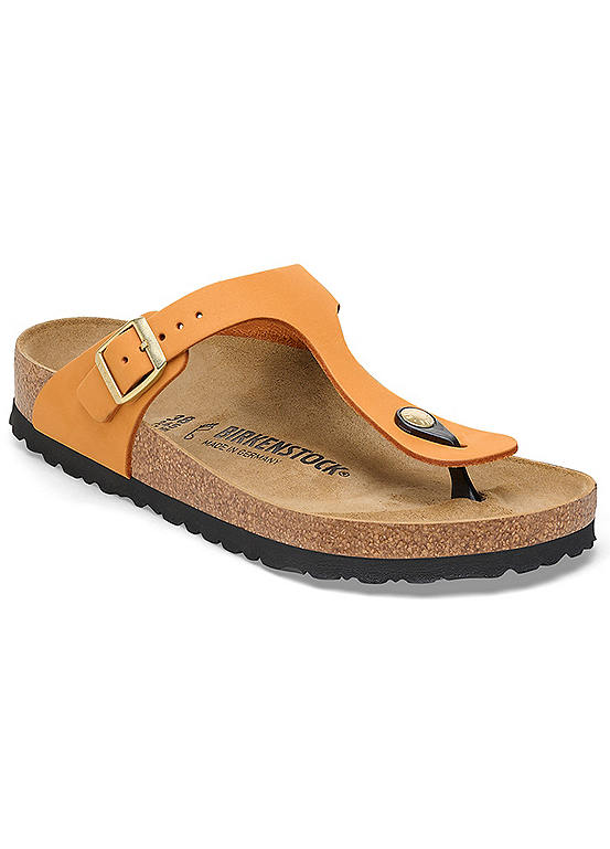 Birkenstock Burnt Orange Gizeh Nubuck Ladies Sandals | Curvissa