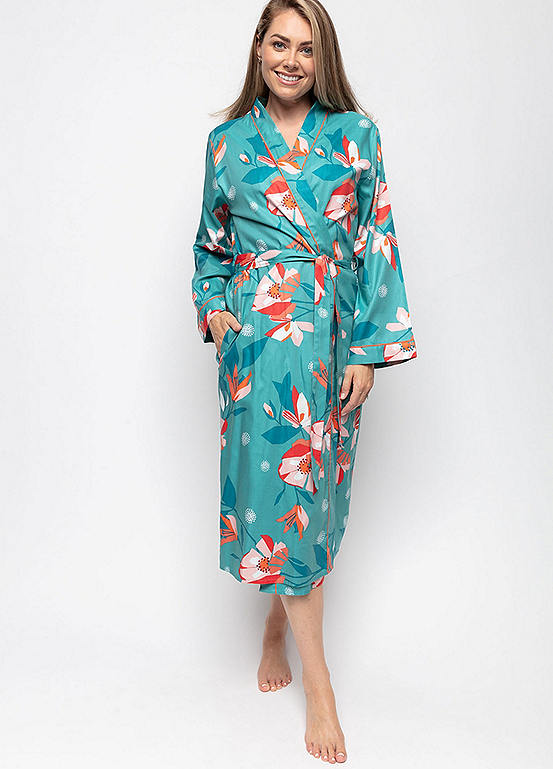 CyberJammies Coco Floral Print Long Dressing Gown | Curvissa