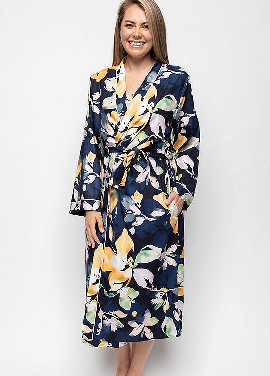 CyberJammies Estelle Floral Print Long Dressing Gown | Curvissa