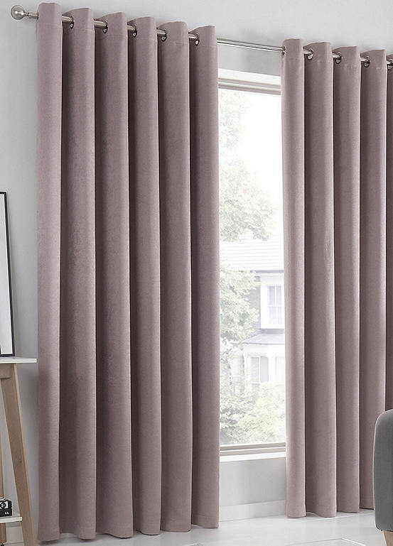 Fusion Strata Thermal Dimout Eyelet Curtains Curvissa