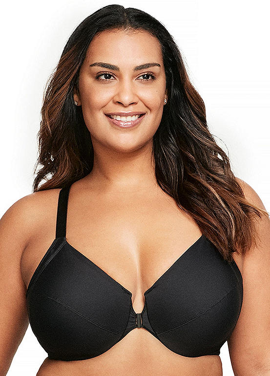 Glamorise Full Figure Plus Size Front Close Wonderwire Bra With Smoothing Back Curvissa 