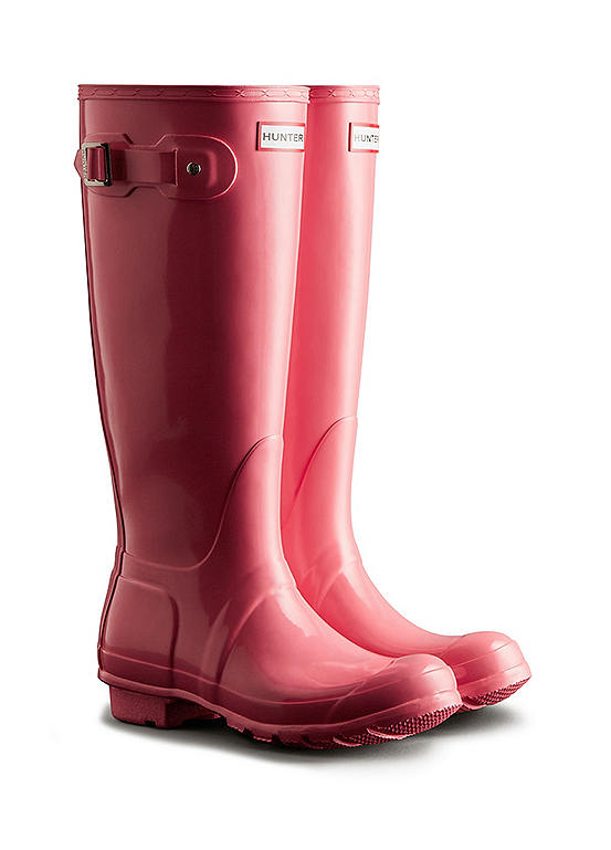 Hunter Boots Pink Shiver Womens Tall Gloss Boots