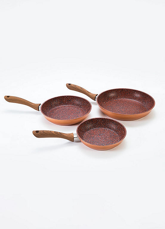 JML Copper Stone Frying Pans Curvissa