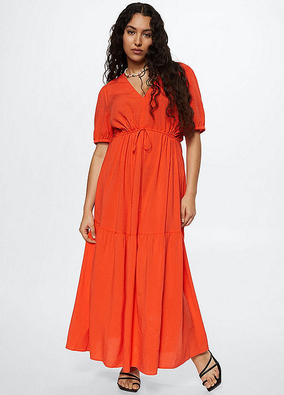 Mango VNeck Maxi Dress Curvissa