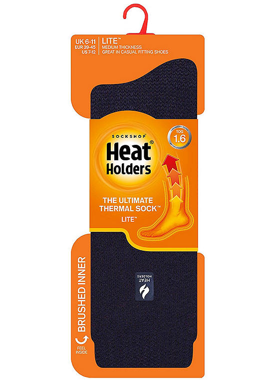 Men’s Heat Holders Lite Thermal Socks Navy by Drew Brady Curvissa
