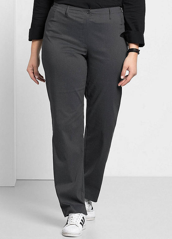 Narrow Leg Stretch Trousers by Sheego Curvissa