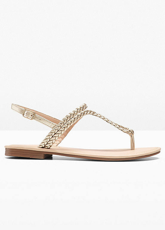 Plaited Flat Sandals by bonprix | Curvissa