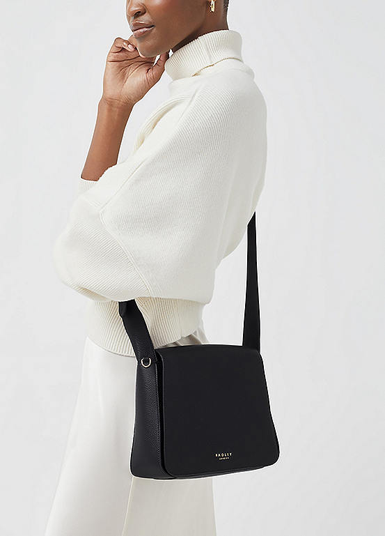 Radley London Black Westwell Lane Medium Flapover Crossbody Bag Curvissa