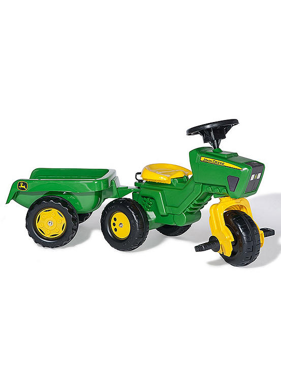 Rolly John Deere Trio Pedal Tractor With Electronic Steering Wheel And