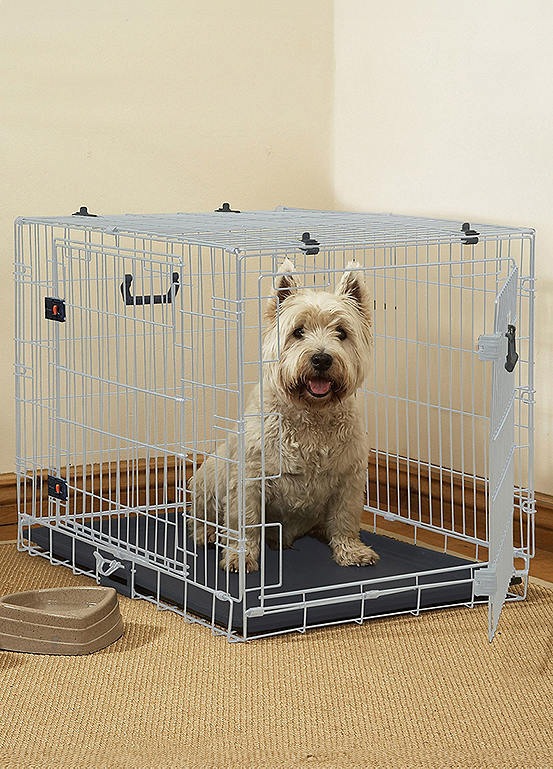 Rosewood Two Door Medium Dog Crate Curvissa