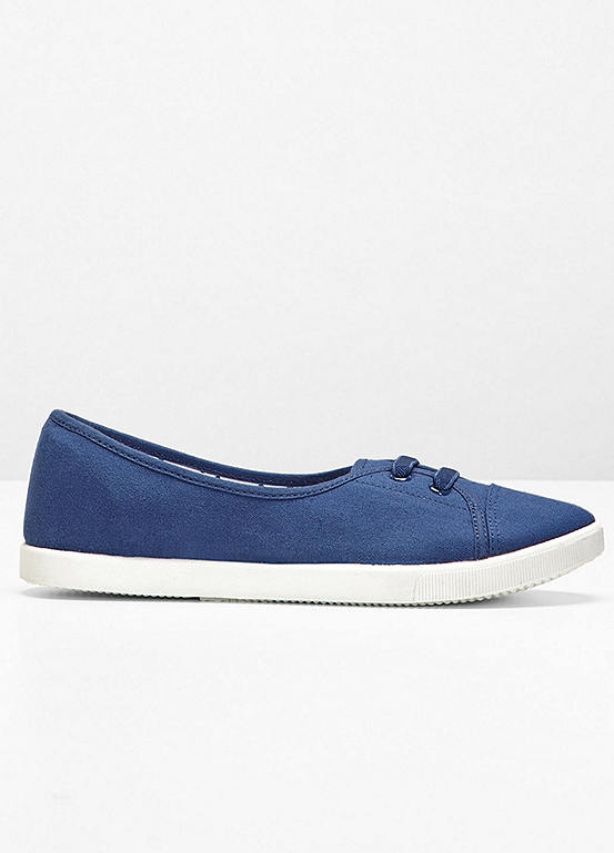 Slip-On Ballerina Plimsolls by bonprix | Curvissa