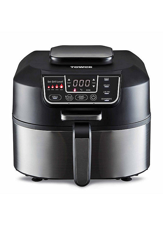 Tower Vortx 5 in 1 5.6L Air Fryer and Grill with Crisper T17086 - Black ...