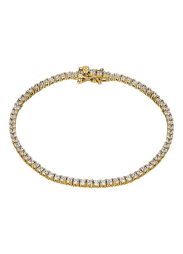 tennis bracelet gold plated