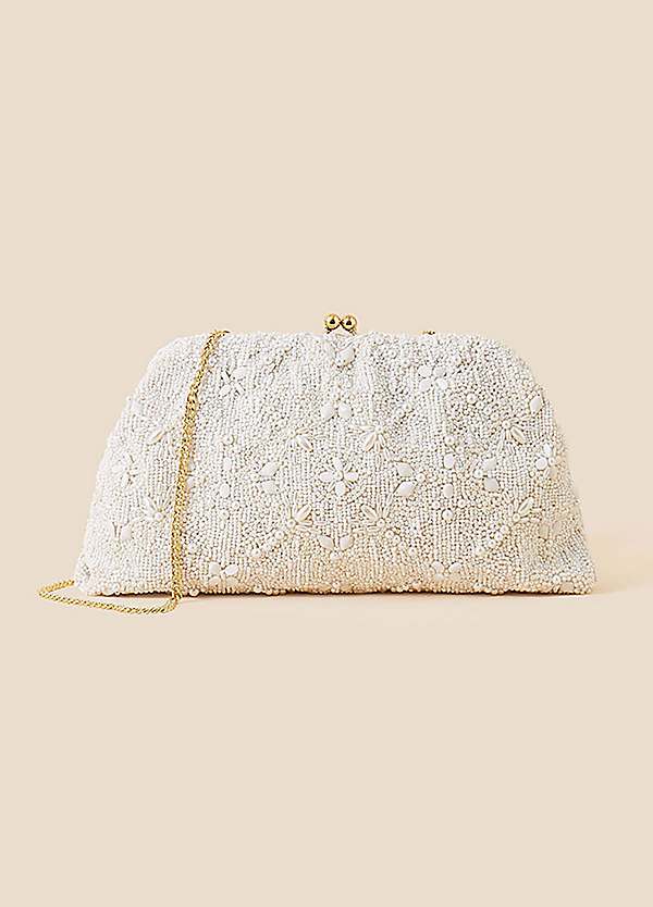 Ivory clutch sale bag accessorize