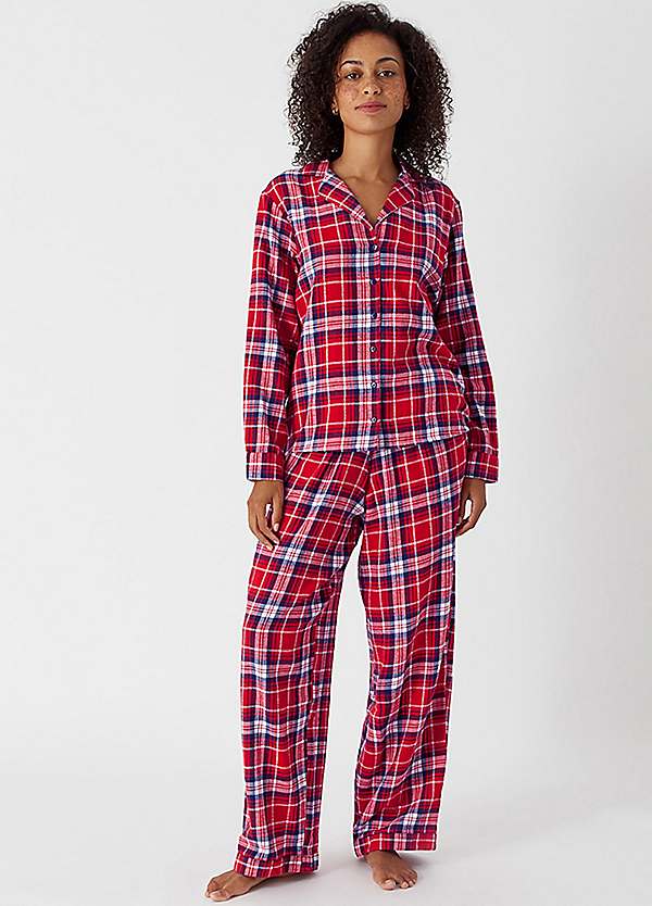 Accessorize Check Button Down Pyjama Set