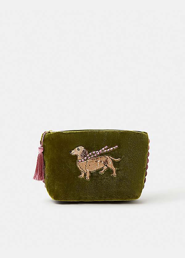 Accessorize Sausage Dog Velvet Purse | Curvissa