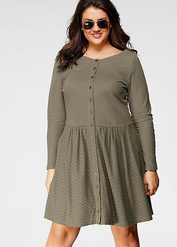 olive jersey dress