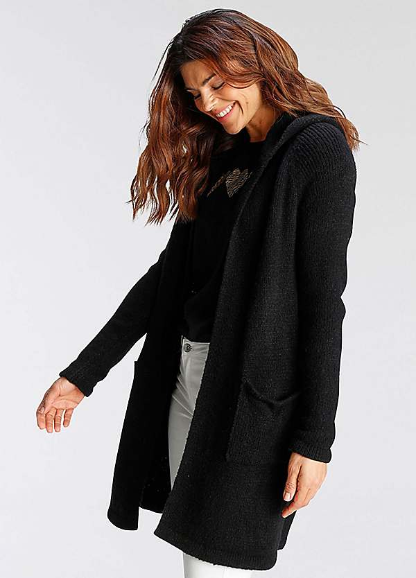 oversized hooded cardigan