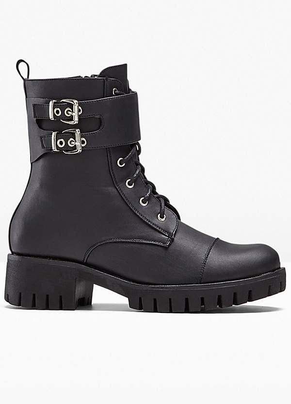 buckle strap booties