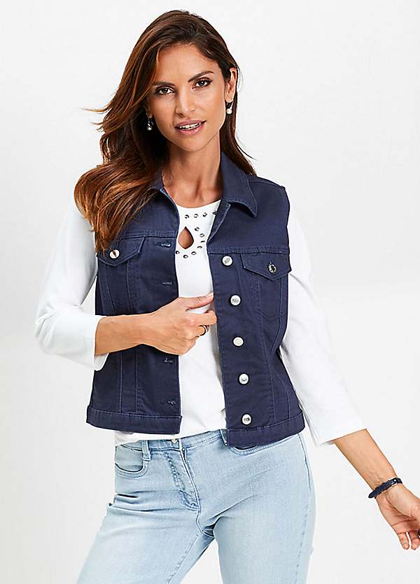 denim gilet