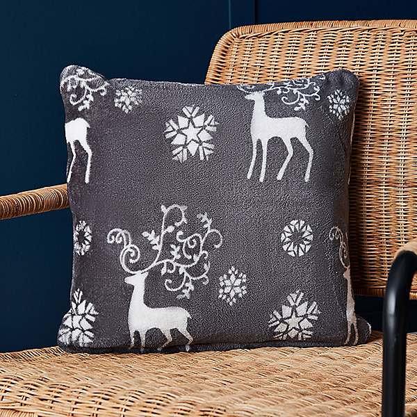 Christmas stag cushions hotsell