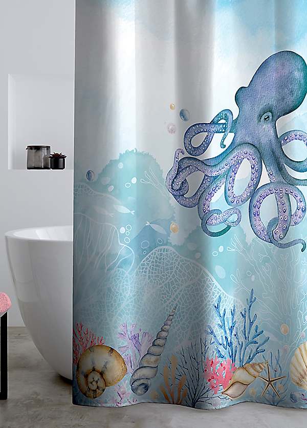 Catherine Lansfield Octopus Shower Curtain