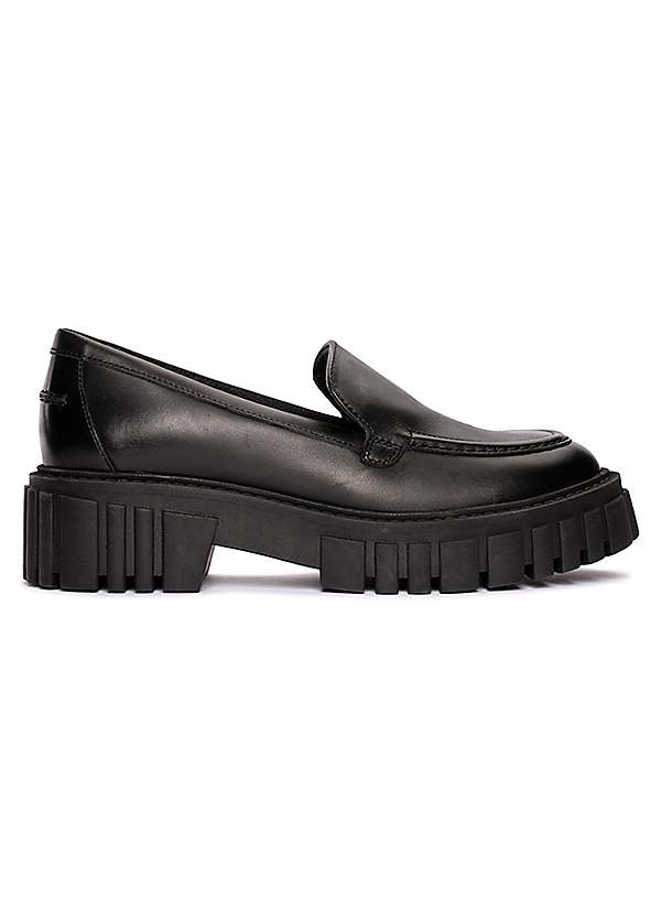 Clarks Black Leather Page Loafers Curvissa