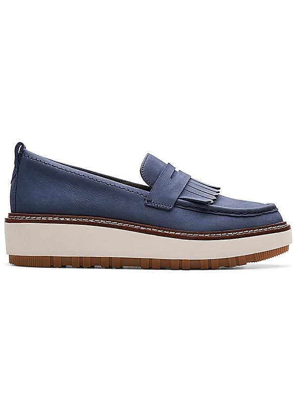 Clarks clearance navy loafers