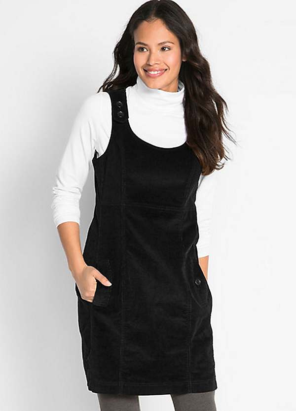 cord dungaree dress