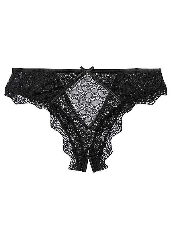 Open Cup Bralet & Crotchless Panties by bonprix