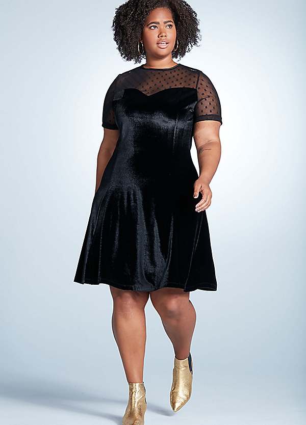velour skater dress