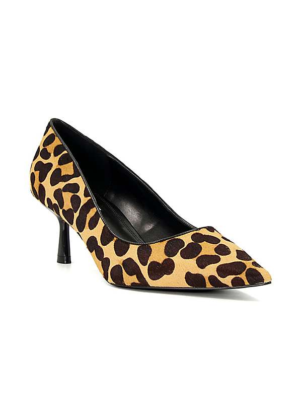 Dune wide fit store leopard print shoes