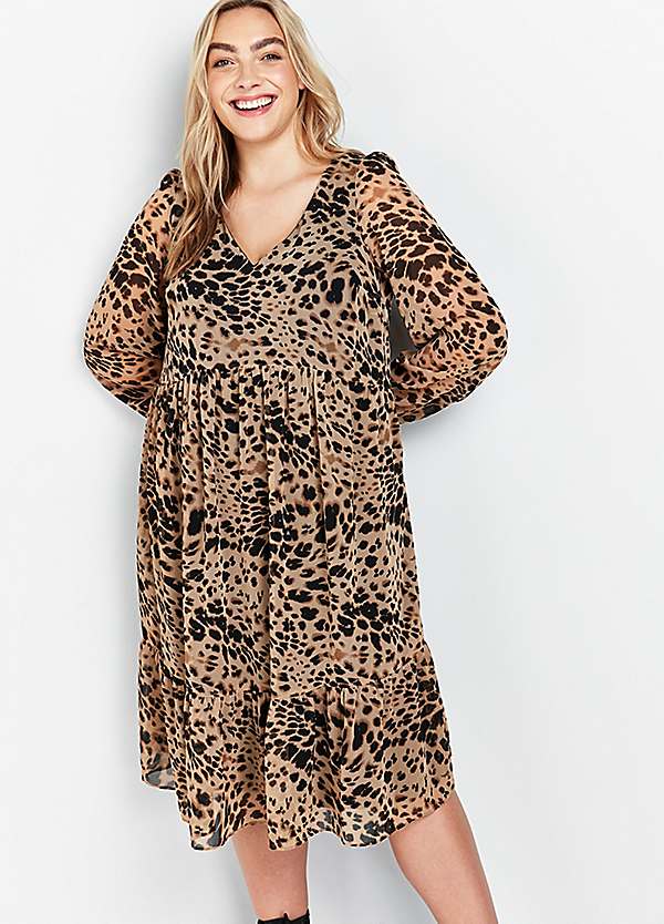 Evans leopard print dress best sale