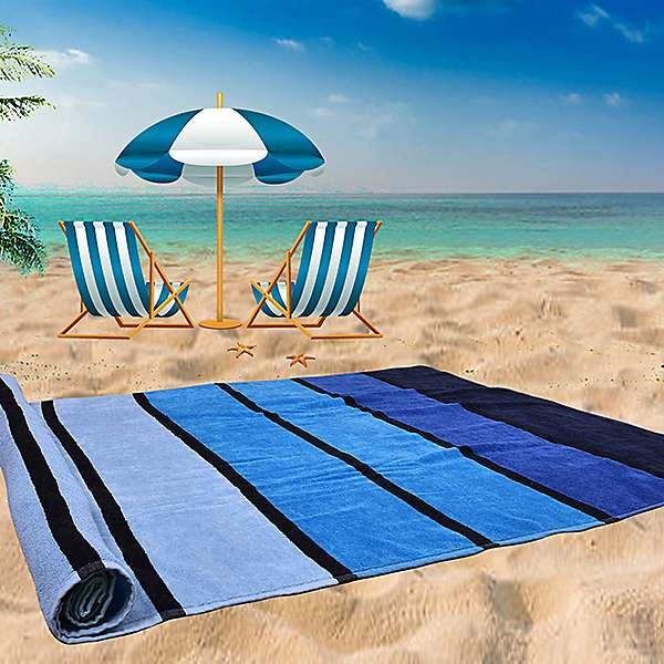Blue beach towel discount