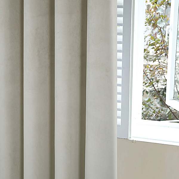 Recycled Velour Eyelet Curtains