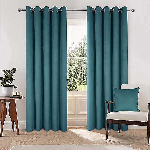 Home Curtains Montreal Thermal Velour Lined Pencil Pleat Door
