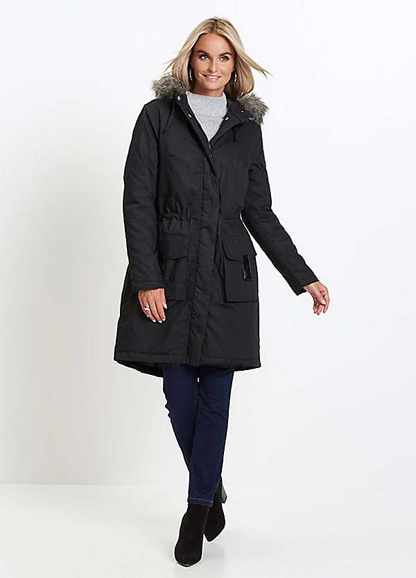 wrap padded coat