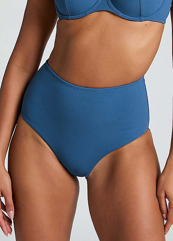 Hunkemöller Bikini Slip Rio Scallop In Schwarz - Hoher Bund Für Optimalen Sitz & Perfekte Bräune